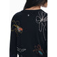 Desigual Black Viscose Sweater