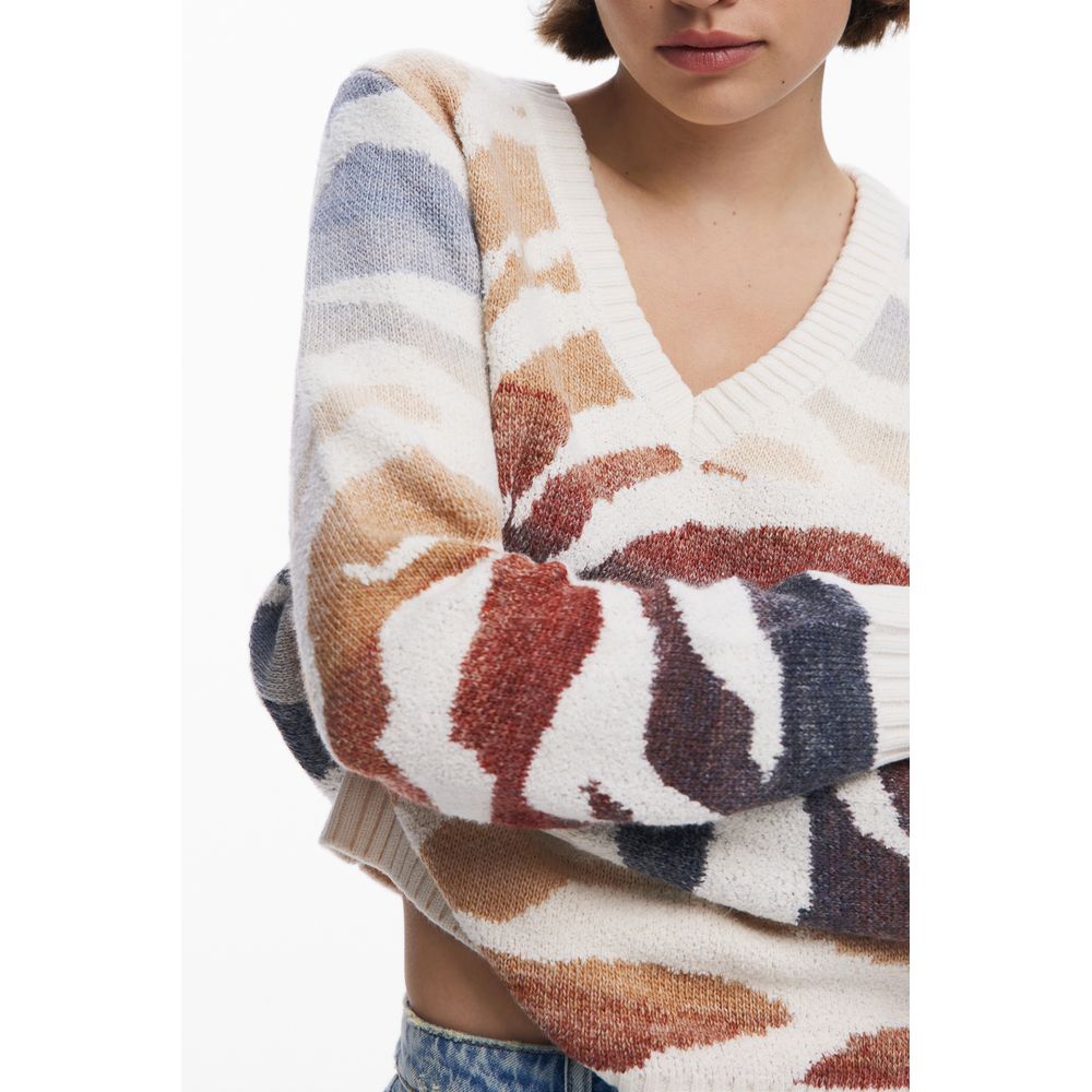 Desigual White Marabou Sweater