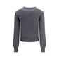 Ami Paris Gray Cashmere Cashmere Sweater