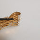 Dolce & Gabbana Gold Brass Glas Crystal Faux Pearl Embellished Brooch