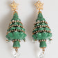 Dolce & Gabbana Gold Brass Multicolour Christmas Tree Earrings