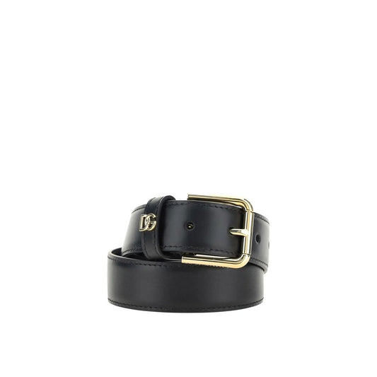 Dolce & Gabbana Leather Logo Belt Womens