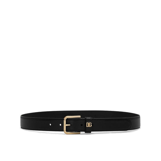 Dolce & Gabbana Leather Logo Belt Womens