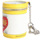 Dolce & Gabbana Amore Leather Yellow Bag Charm Coin Case Keychain Keyring