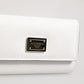 Dolce & Gabbana White Leather Card Case Holder Wallet Gold Logo Plate  Key Holder Mens Wallet