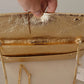 Patrizia Pepe Gold Leather Embellished Shoulder Strap Bag Womens Shoulder Bag