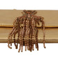 Patrizia Pepe Gold Leather Embellished Shoulder Strap Bag Womens Shoulder Bag