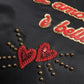 Dolce & Gabbana Black Heart L'Amore Patch Embellished Kids Backpack