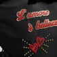 Dolce & Gabbana Black Heart L'Amore Patch Embellished Kids Backpack