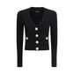 Balmain Black Viscose Cardigan