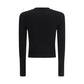 Balmain Black Viscose Cardigan