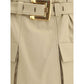 Balmain Beige Cotton Mini Skirt