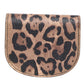 Dolce & Gabbana Brown Black Calf Leather Leopard Print Logo Plaque Wallet