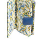 Dolce & Gabbana Blue Leather Continental Tile Print Zip Card Holder Purse Wallet