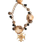 Dolce & Gabbana Gold Black Crystals Lapin Fur Filigree Choker Necklace Womens Necklace