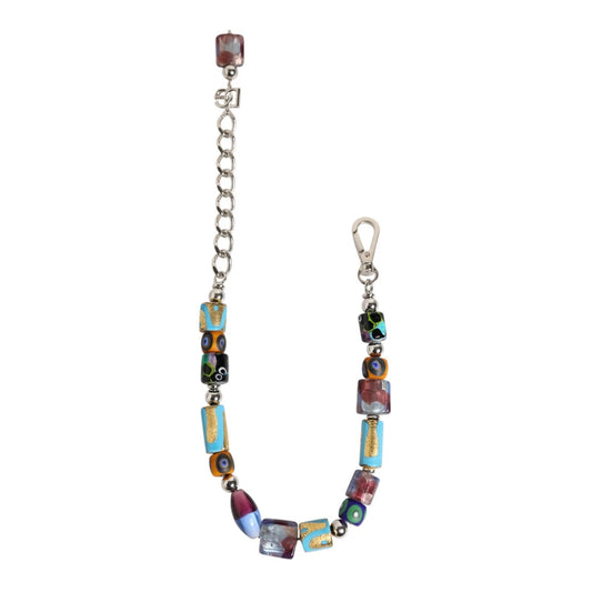 Dolce & Gabbana Multicolor Murano Glass Beads Brass Zamak Necklace Womens Necklace