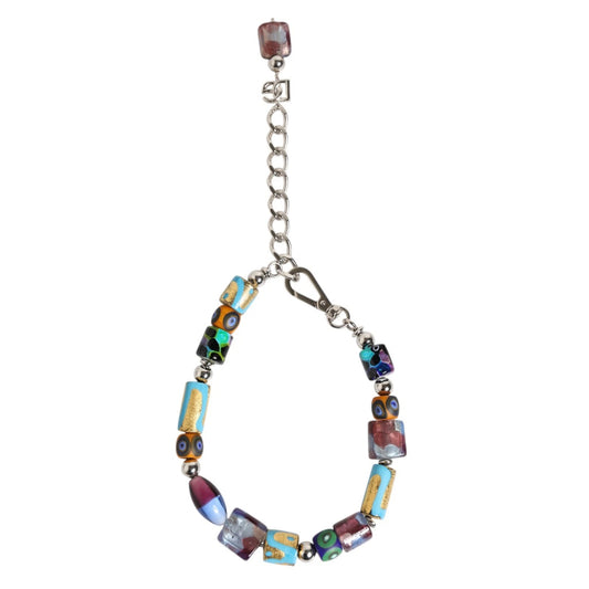 Dolce & Gabbana Multicolor Murano Glass Beads Brass Zamak Necklace Womens Necklace