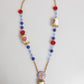 Dolce & Gabbana Gold Multicolor Amore Heart Can Beads Rose Pendant Necklace Womens Necklace