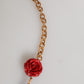 Dolce & Gabbana Gold Multicolor Amore Heart Can Beads Rose Pendant Necklace Womens Necklace