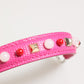 Dolce & Gabbana Pink Embellished Leather Bag Handle Women Shoulder Strap