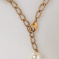 Dolce & Gabbana Gold Brass Faux Pearl Crystal Statement Luxury Jewelry Necklace