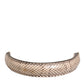 Dolce & Gabbana Beige Brown Snakeskin Leather Gold Ring Shoulder Strap