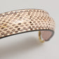 Dolce & Gabbana Beige Brown Snakeskin Leather Gold Ring Shoulder Strap