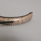 Dolce & Gabbana Beige Brown Snakeskin Leather Gold Ring Shoulder Strap