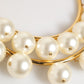 Dolce & Gabbana Gold Brass Faux Pearl Crystal Statement Luxury Jewelry Necklace