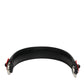 Dolce & Gabbana Black Embellished Leather Bag Handle Women Shoulder Strap