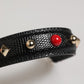 Dolce & Gabbana Black Embellished Leather Bag Handle Women Shoulder Strap