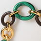 Dolce & Gabbana Multicolor Gold Brass Tiger Lily Floral Chai Necklace