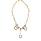 Dolce & Gabbana Gold Crystal Clock Face Pendant Statement Jewelry Necklace