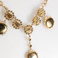 Dolce & Gabbana Gold Crystal Clock Face Pendant Statement Jewelry Necklace