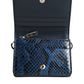 Dolce & Gabbana Beige Raffia Blue Leather Trim Mini Shoulder Purse Crossbody Bag