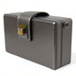 Dolce & Gabbana Steel Gray Leather Box Shape Shoulder Gold DG Logo Plaque Bag