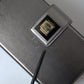 Dolce & Gabbana Steel Gray Leather Box Shape Shoulder Gold DG Logo Plaque Bag