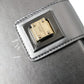 Dolce & Gabbana Steel Gray Leather Box Shape Shoulder Gold DG Logo Plaque Bag