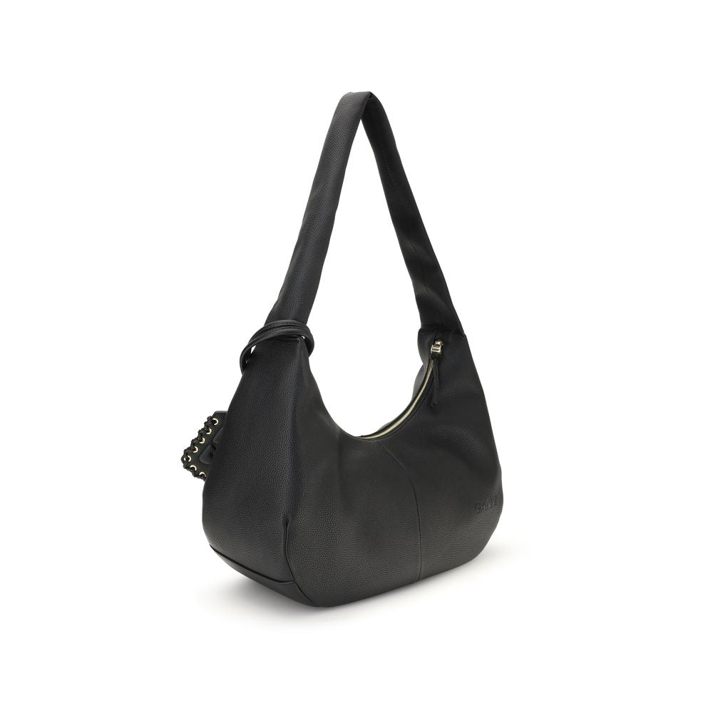 Ganni Leather hobo Shoulder Bag Womens Shoulder Bag