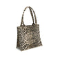 Ganni Leopard Print Tote Bag Womens Shoulder Bag