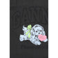 Ganni LARGE EASY SHOPPER POCKET DOG PRINT Womens Shoulder Bag