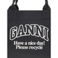 Ganni XXL Canvas Tote Bag Womens Shoulder Bag