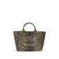 Ganni XXL Leopard Tote Bag Womens Shoulder Bag