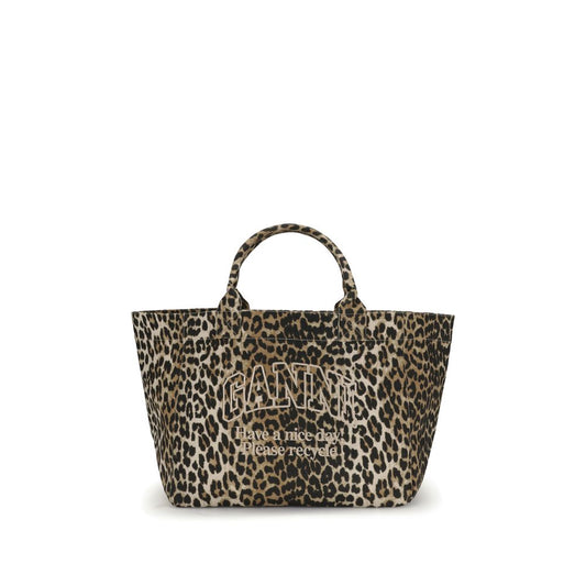 Ganni XXL Leopard Tote Bag