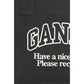 Ganni Logo canvas Tote Bag Womens Shoulder Bag