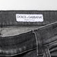 Dolce & Gabbana Black Gray Wash Slim Fit Straight Leg Denim Jeans