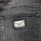 Dolce & Gabbana Black Gray Wash Slim Fit Straight Leg Denim Jeans