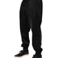 Dolce & Gabbana Black Polyester Logo Plaque Sweatpants Jogger Pants