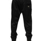 Dolce & Gabbana Black Polyester Logo Plaque Sweatpants Jogger Pants