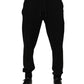 Dolce & Gabbana Black Cotton DG Logo Men Jogger Pants